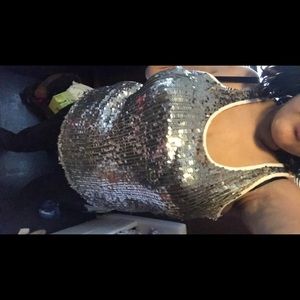 Sequined tank top